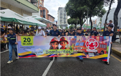 Bomberos de Bucaramanga estuvo presente la celebración del 20 de julio, Día de la Independencia de Colombia